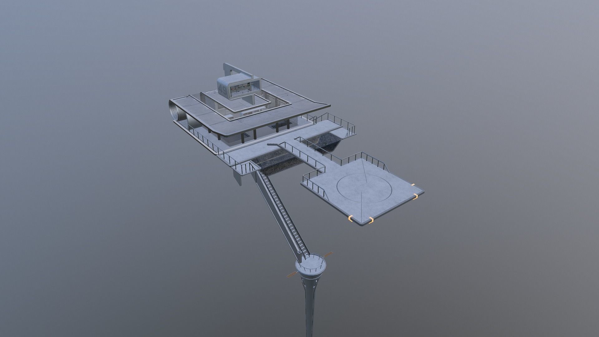 Sky Tower - Oblivion Low-poly 3D model_42