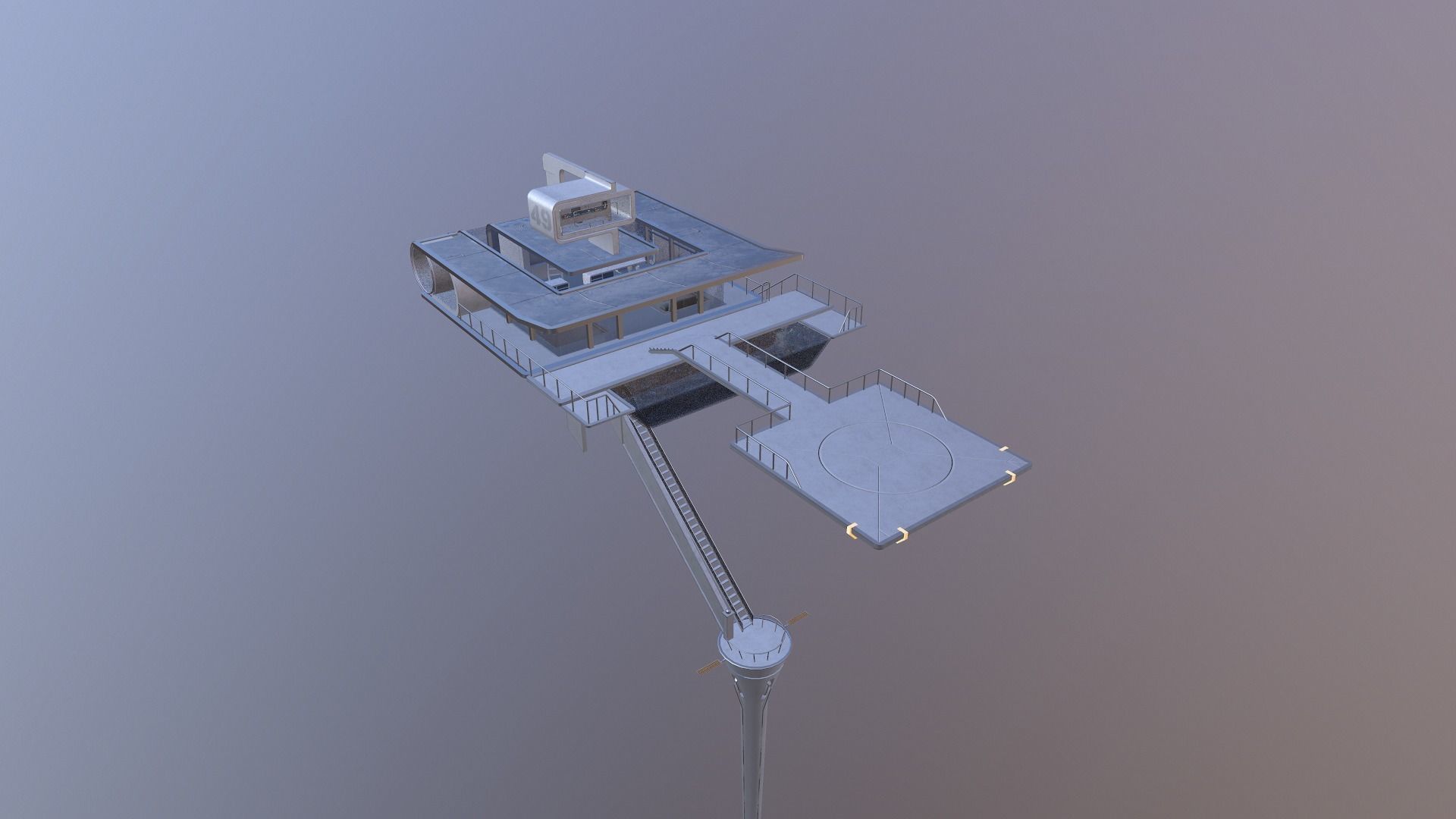 Sky Tower - Oblivion Low-poly 3D model_27