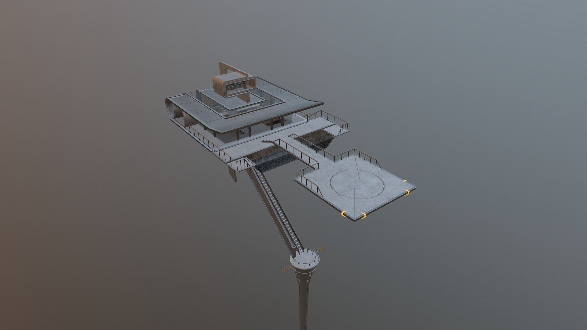 Sky Tower - Oblivion Low-poly 3D model_45