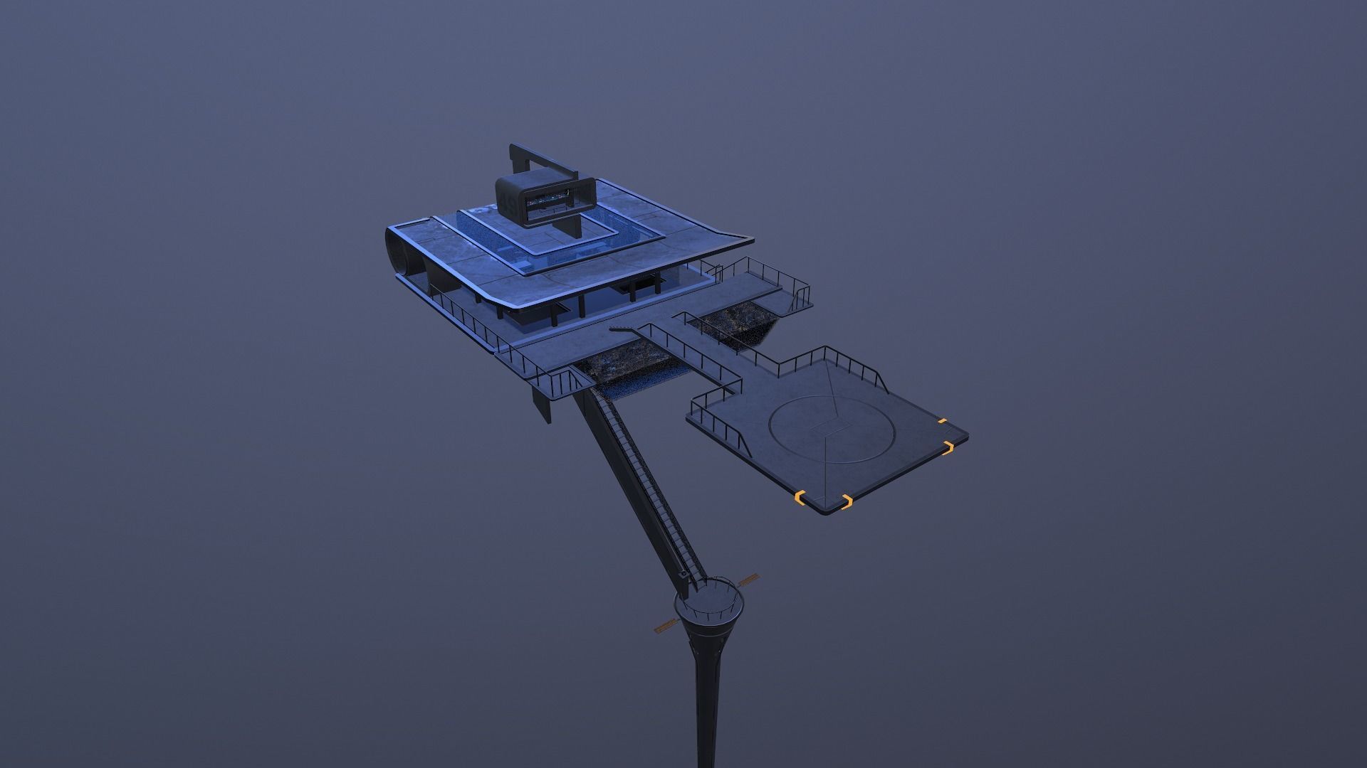 Sky Tower - Oblivion Low-poly 3D model_25