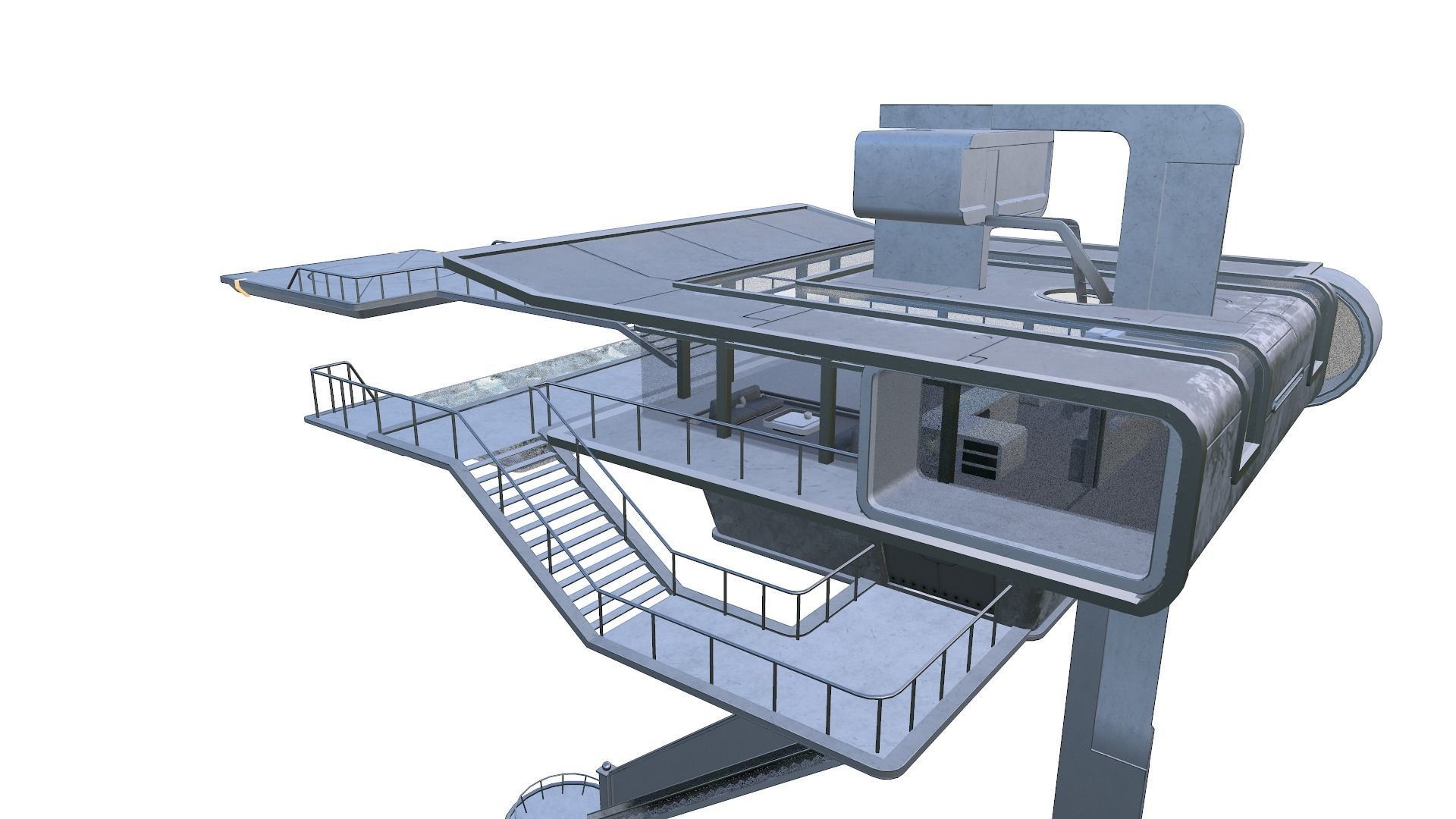 Sky Tower - Oblivion Low-poly 3D model_8