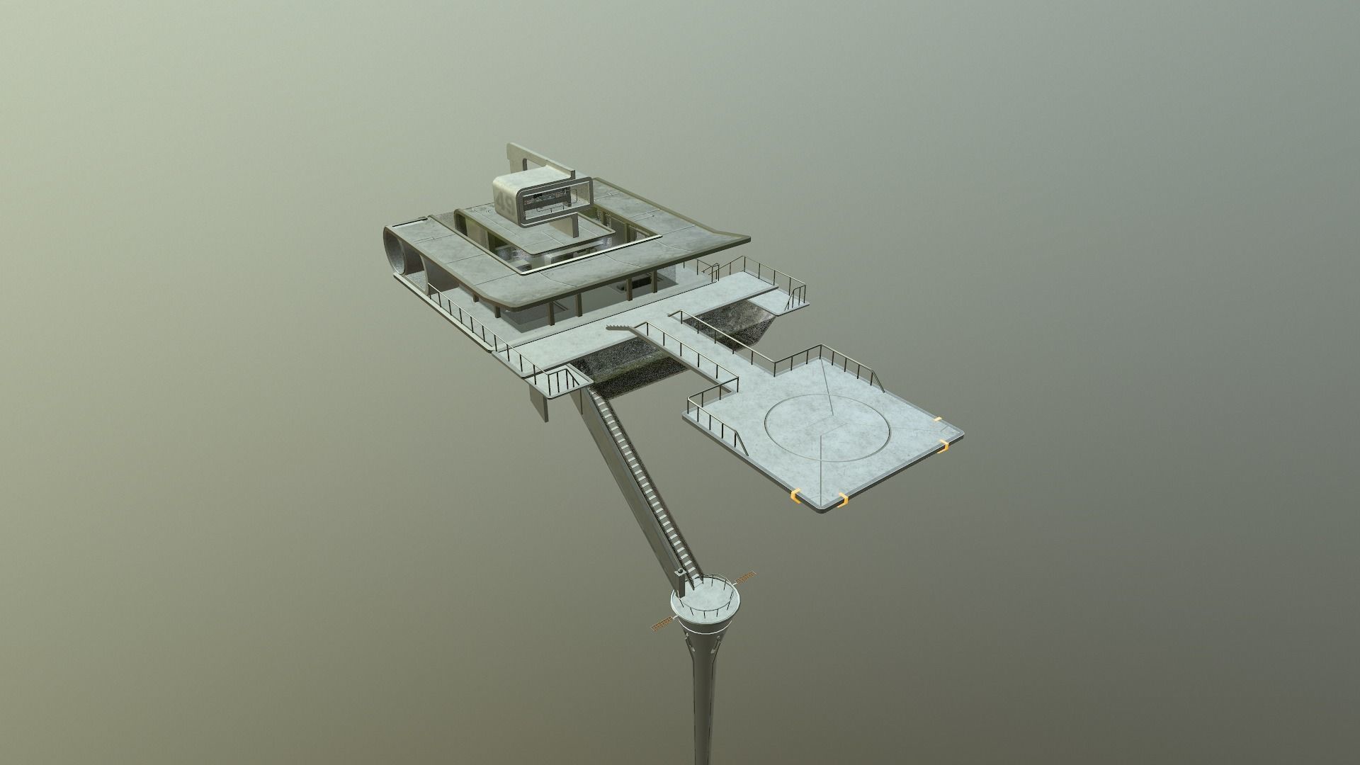 Sky Tower - Oblivion Low-poly 3D model_34
