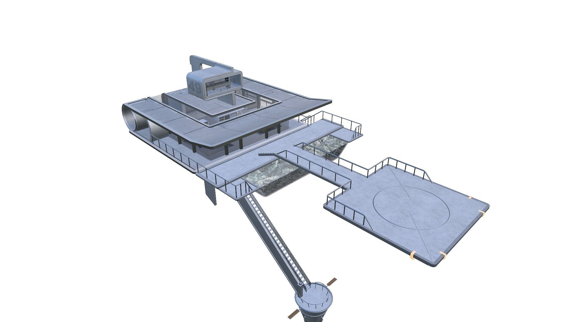 Sky Tower - Oblivion Low-poly 3D model_6