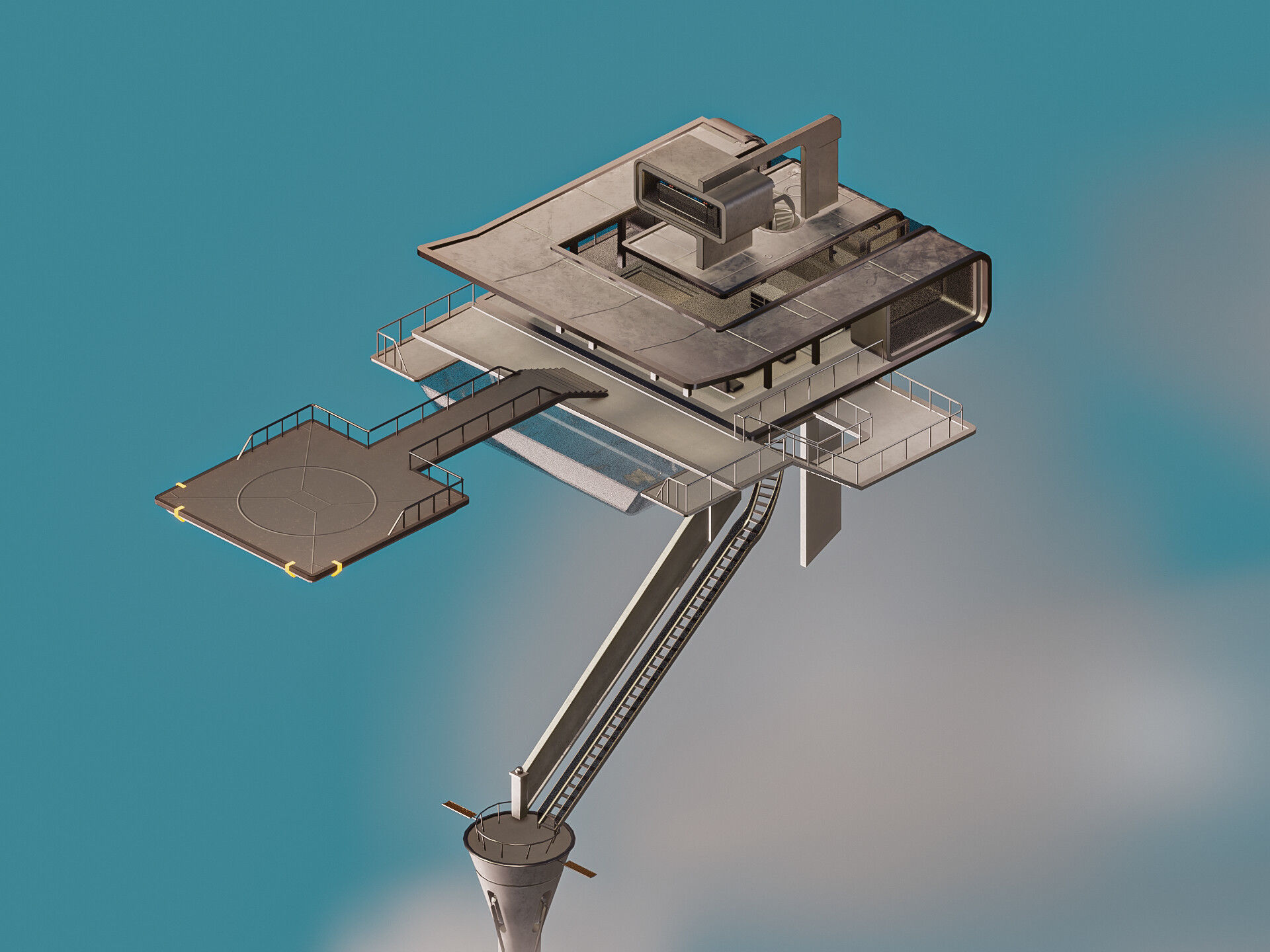 Sky Tower - Oblivion Low-poly 3D model_2
