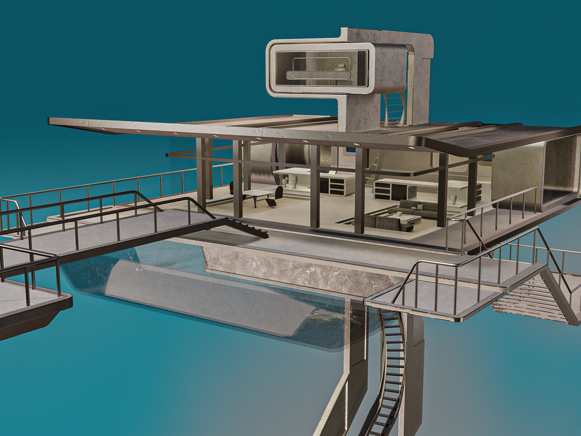 Sky Tower - Oblivion Low-poly 3D model_4