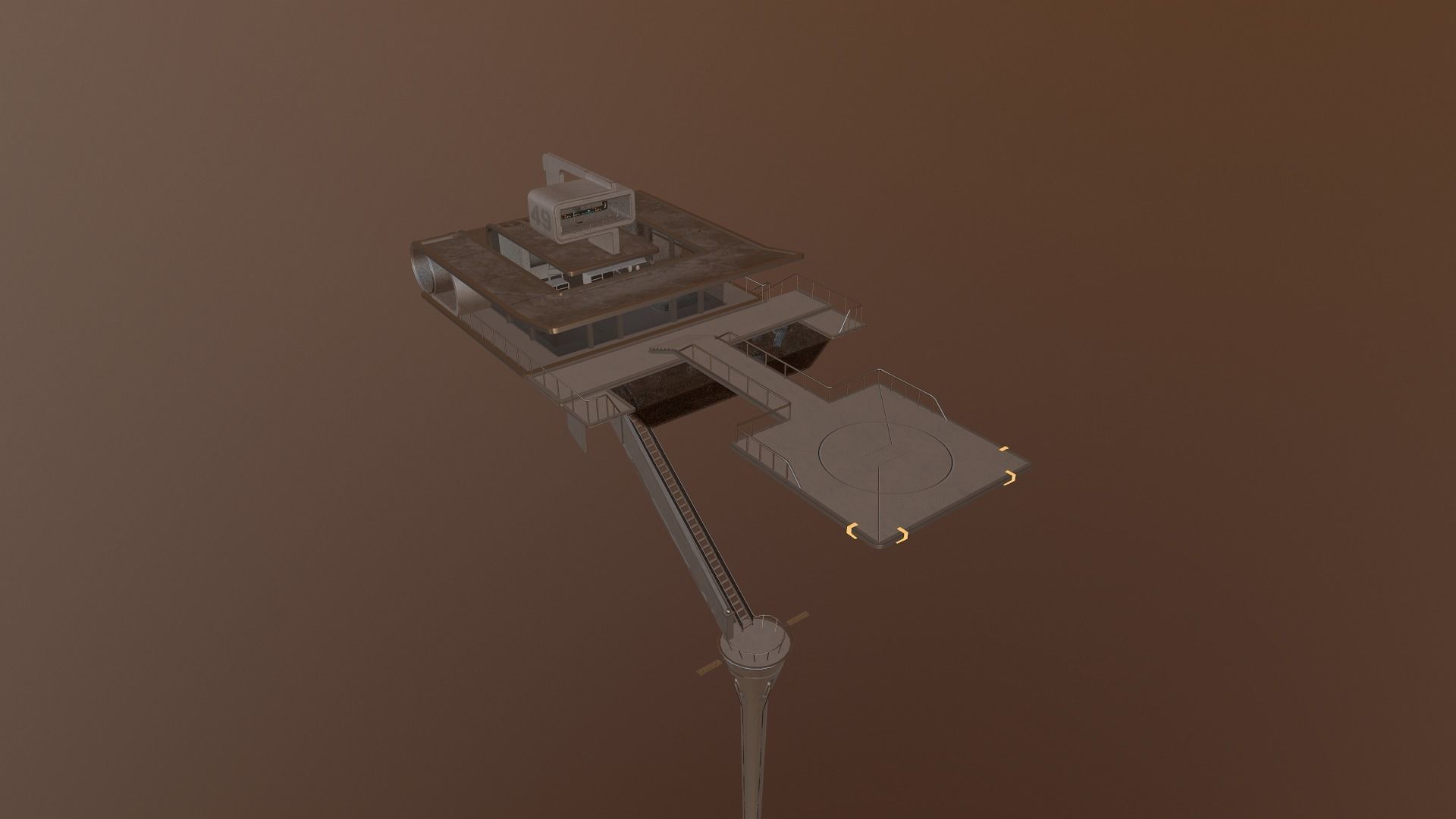 Sky Tower - Oblivion Low-poly 3D model_40