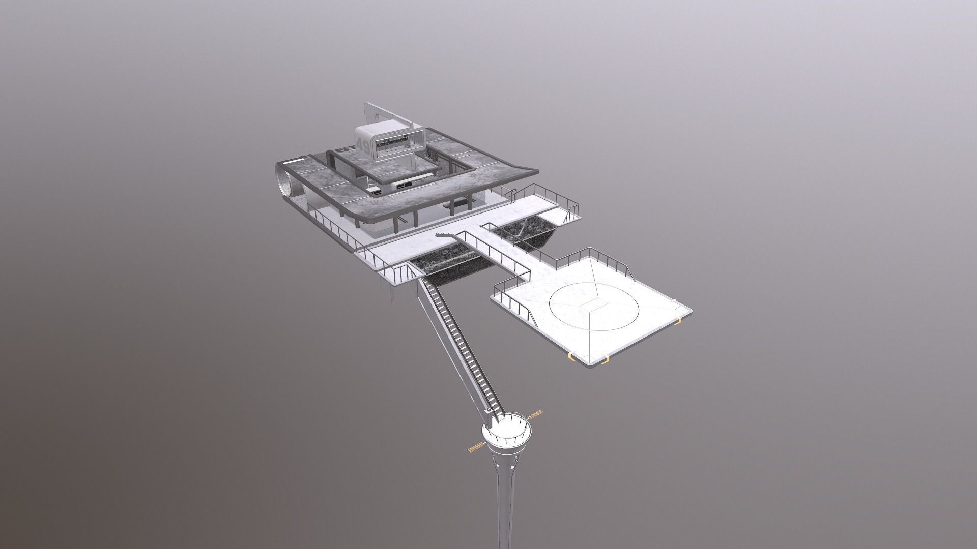 Sky Tower - Oblivion Low-poly 3D model_47