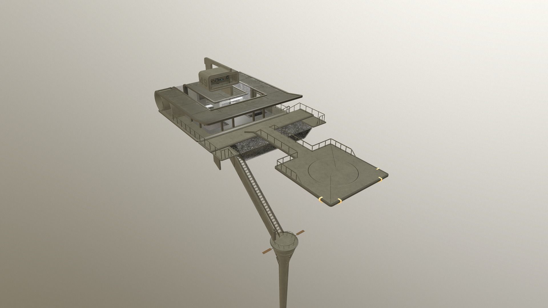 Sky Tower - Oblivion Low-poly 3D model_46