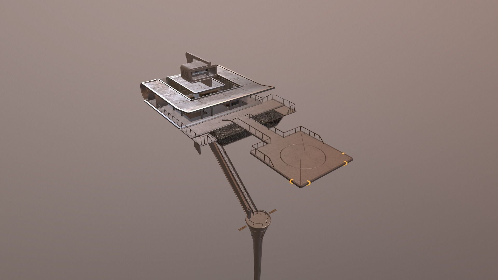 Sky Tower - Oblivion Low-poly 3D model_24