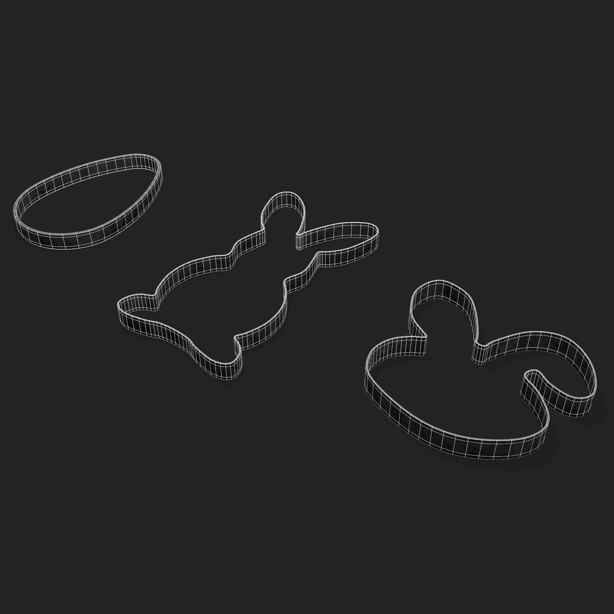 Easter Cookie Cutters  Low-poly 3D model_22