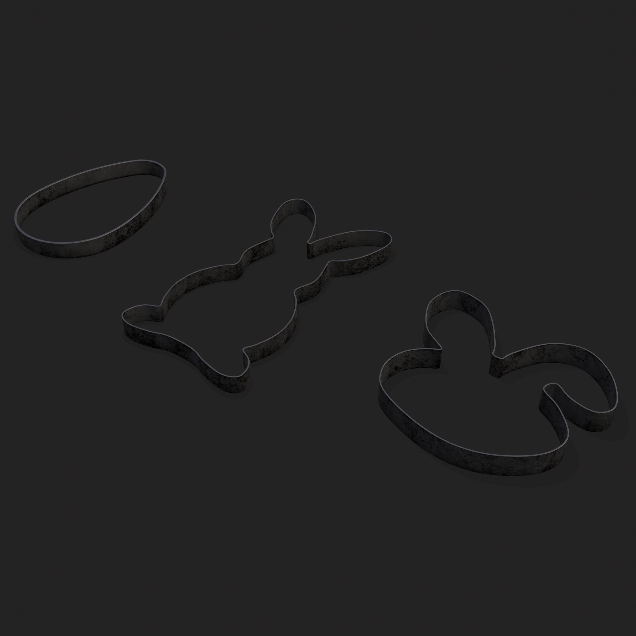 Easter Cookie Cutters  Low-poly 3D model_21