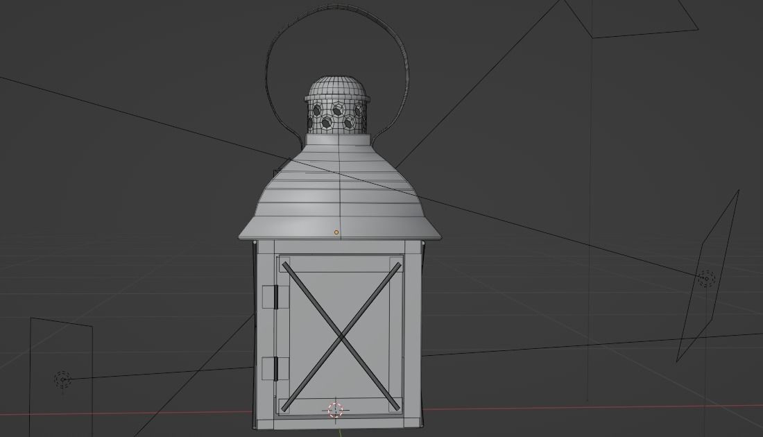 Lantern Model 1 golden 3D model_4