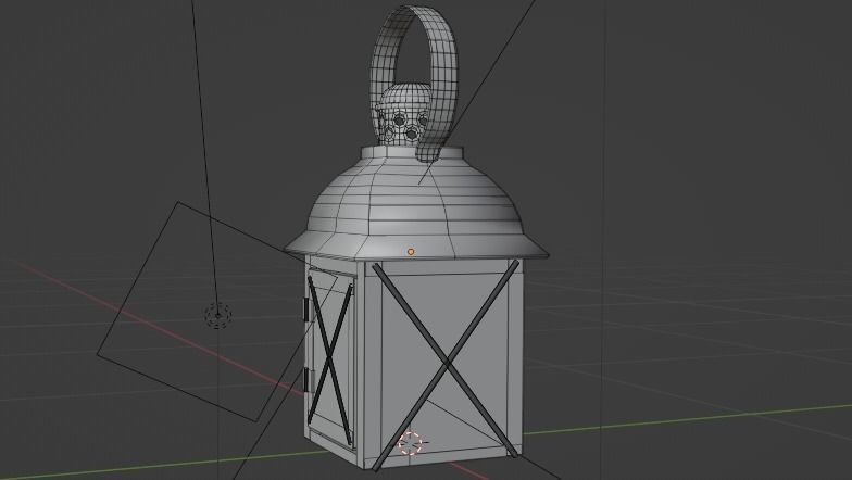 Lantern Model 1 golden 3D model_3