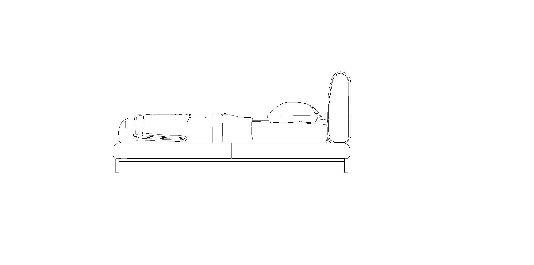 Bed Family for Revit Three sizes Full Queen and King 3D model_13