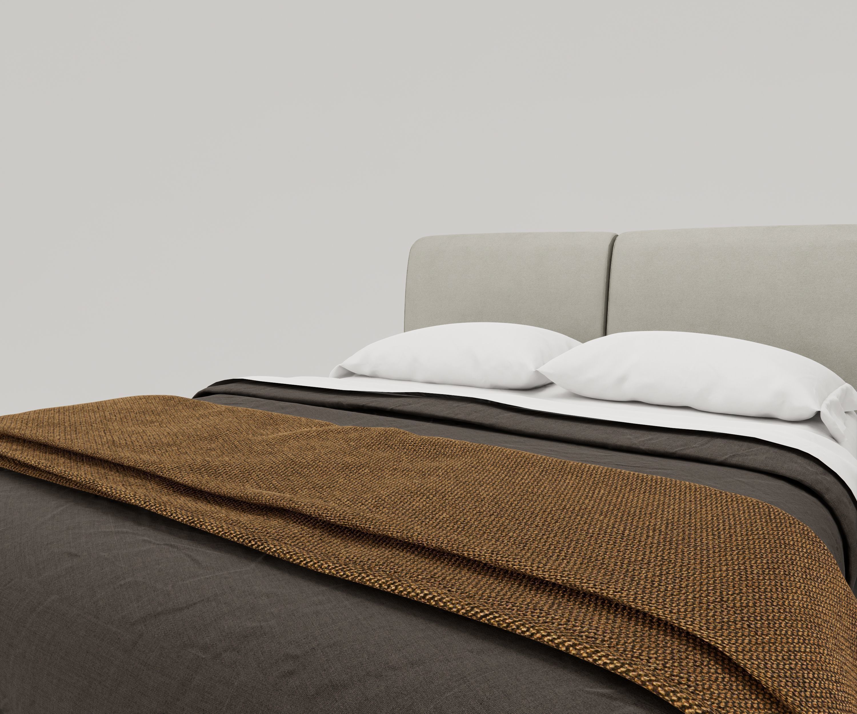 Bed Family for Revit Three sizes Full Queen and King 3D model_6
