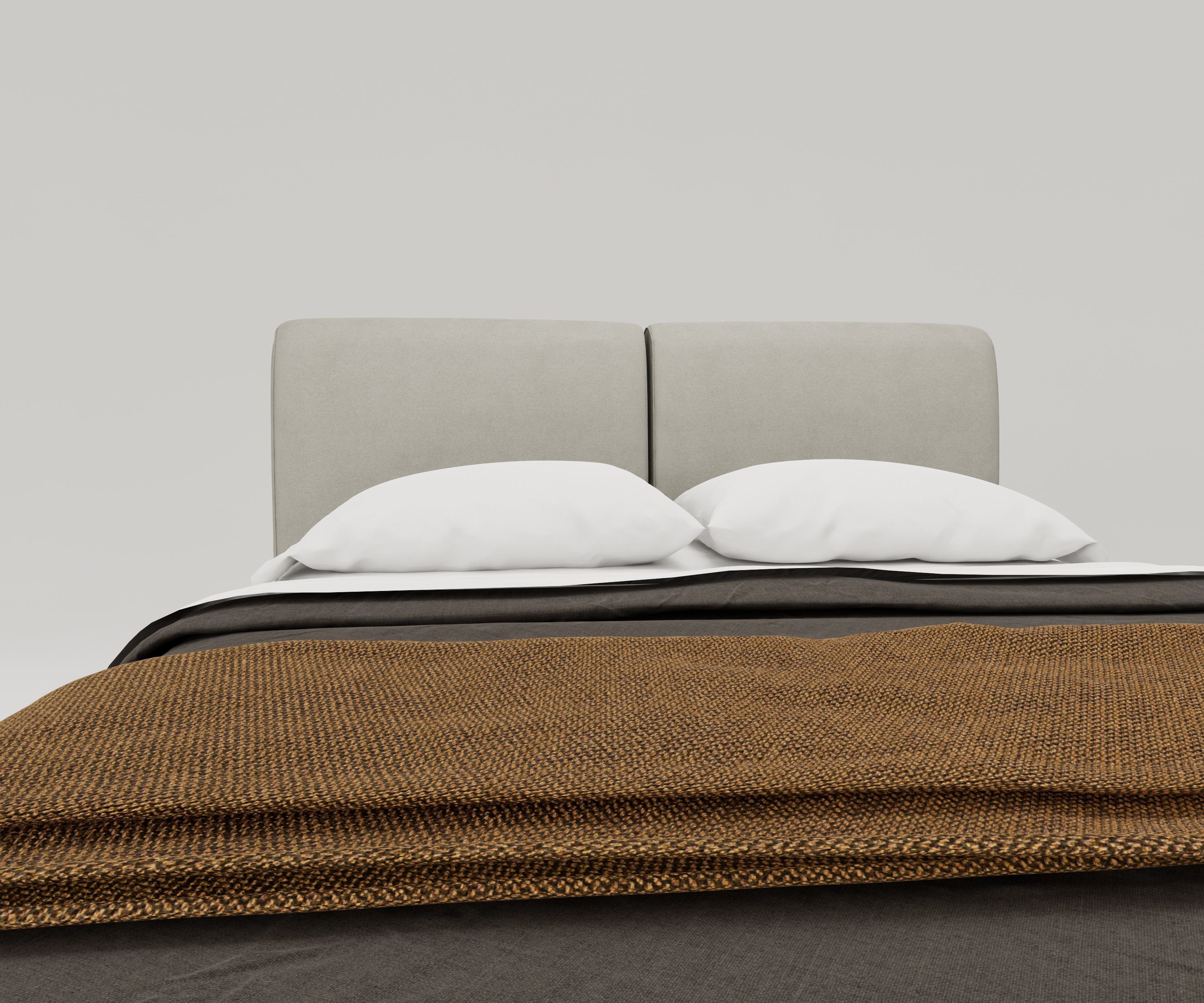 Bed Family for Revit Three sizes Full Queen and King 3D model_7