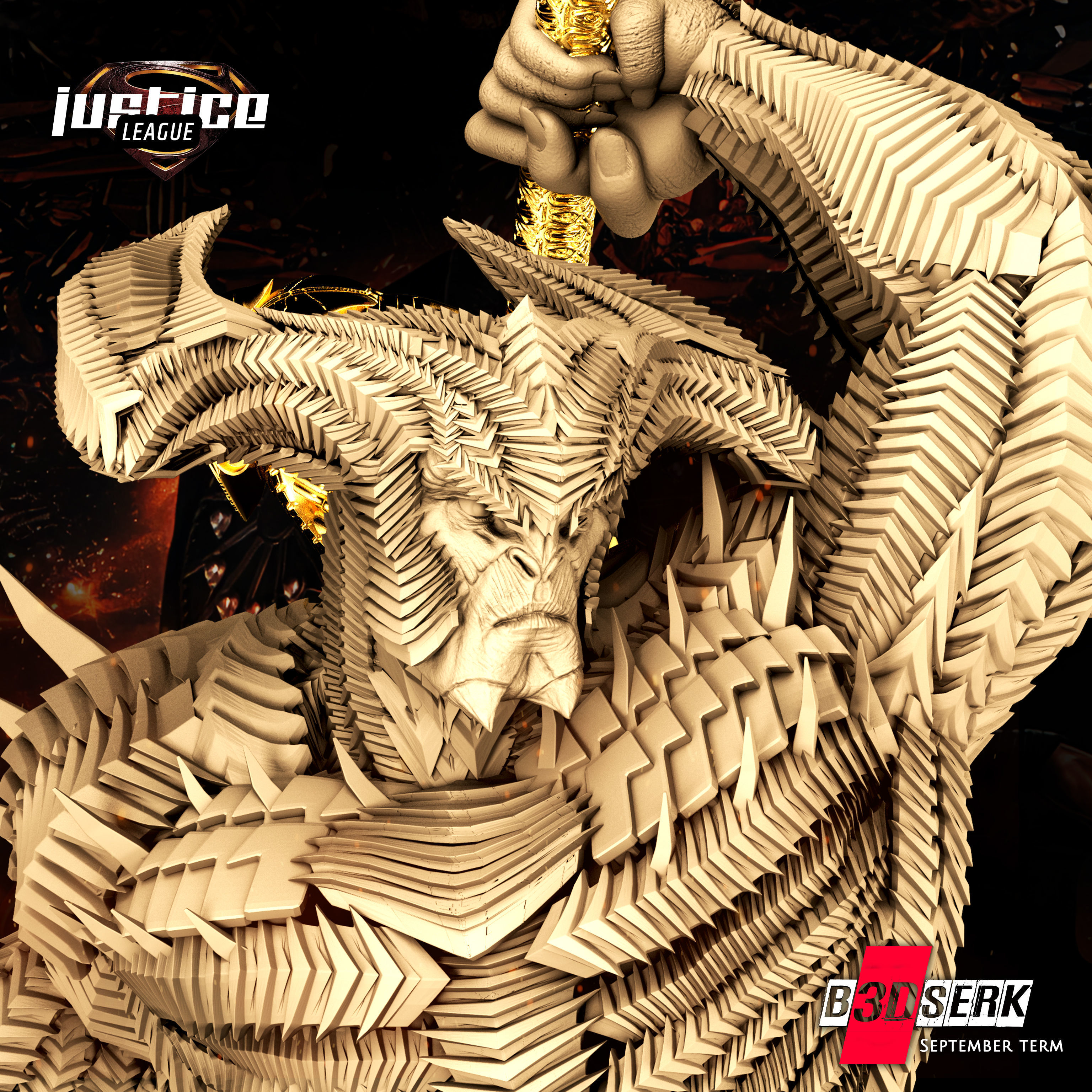 B3DSERK September Term Steppenwolf Sculpture 3D print model_9