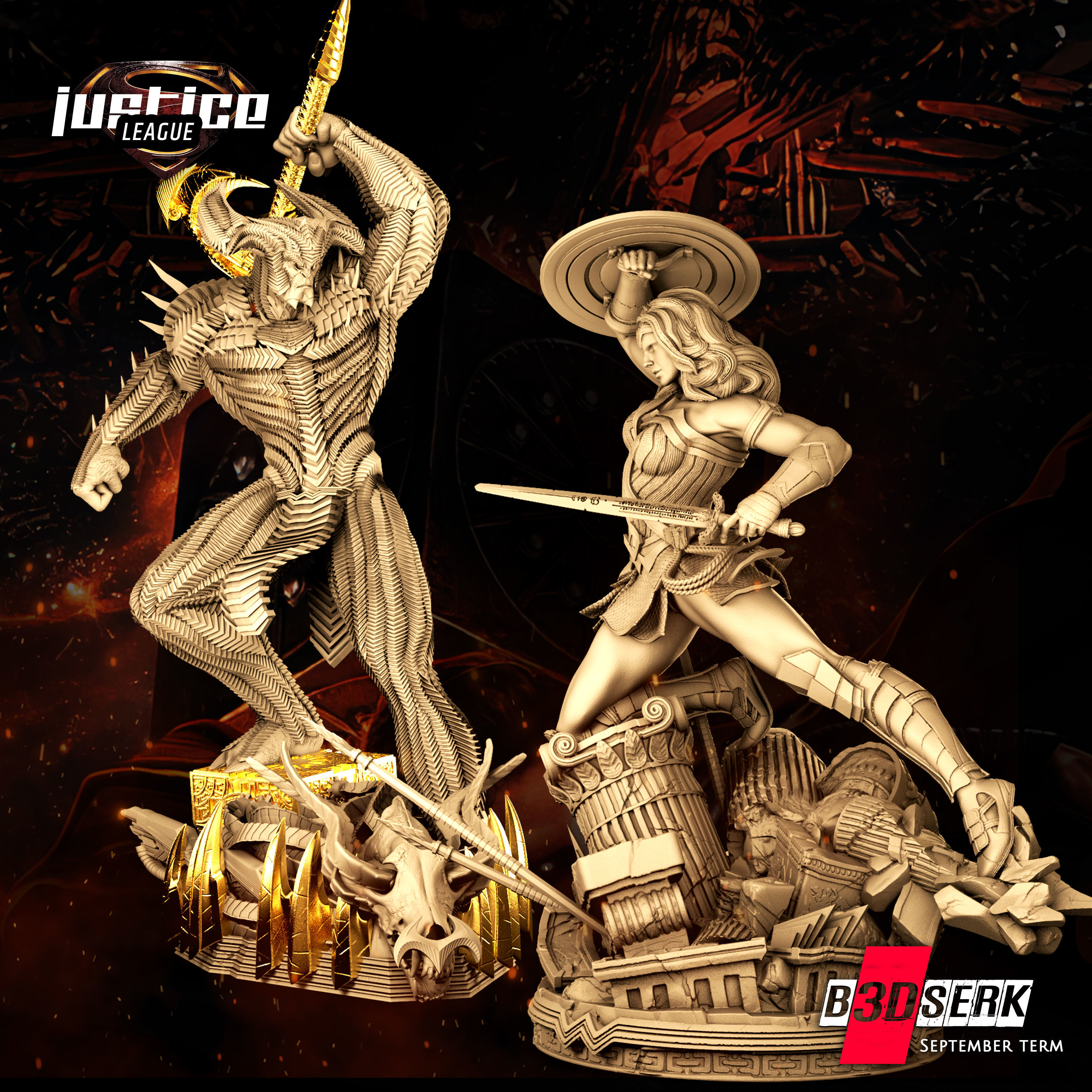 B3DSERK September Term Steppenwolf Sculpture 3D print model_2