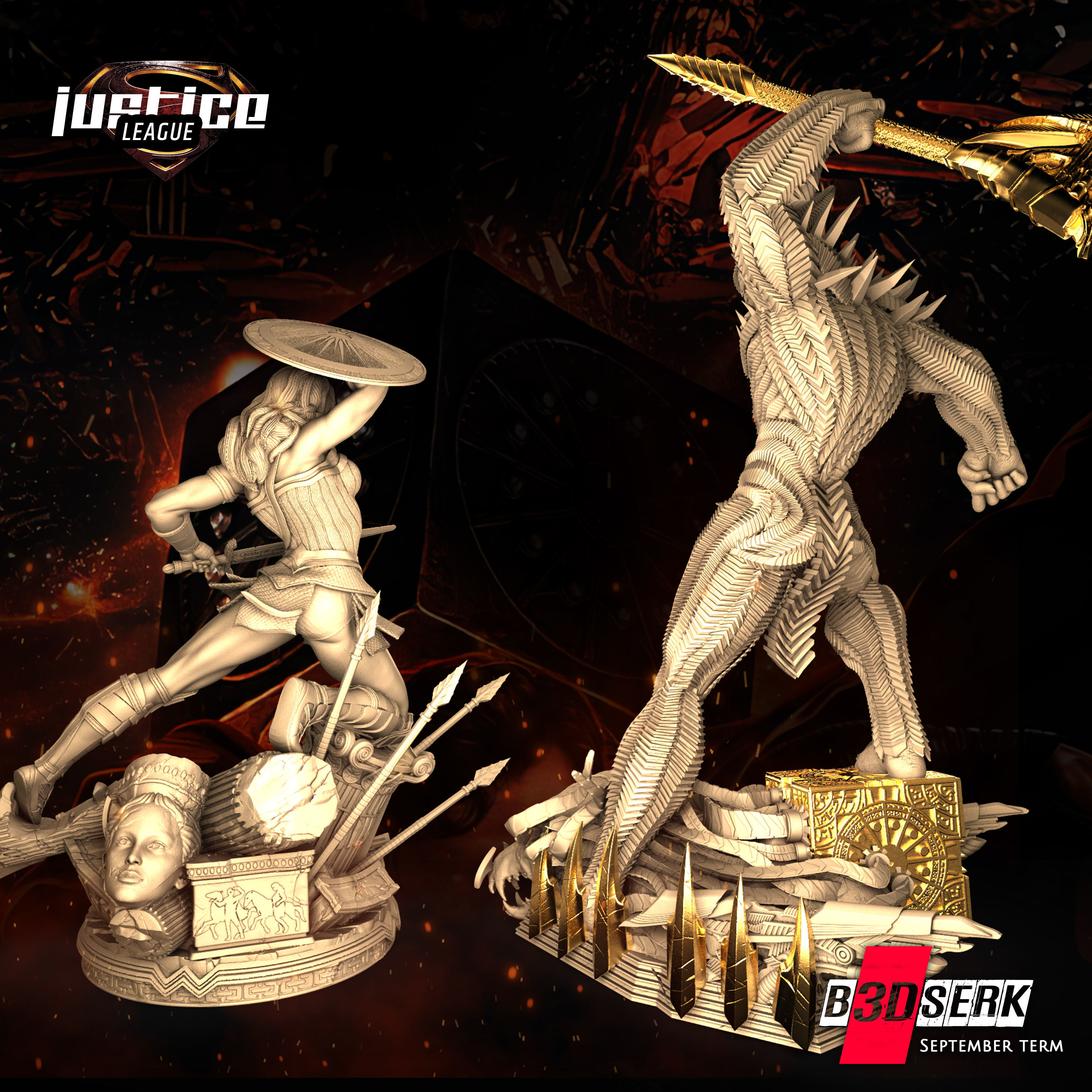 B3DSERK September Term Steppenwolf Sculpture 3D print model_5