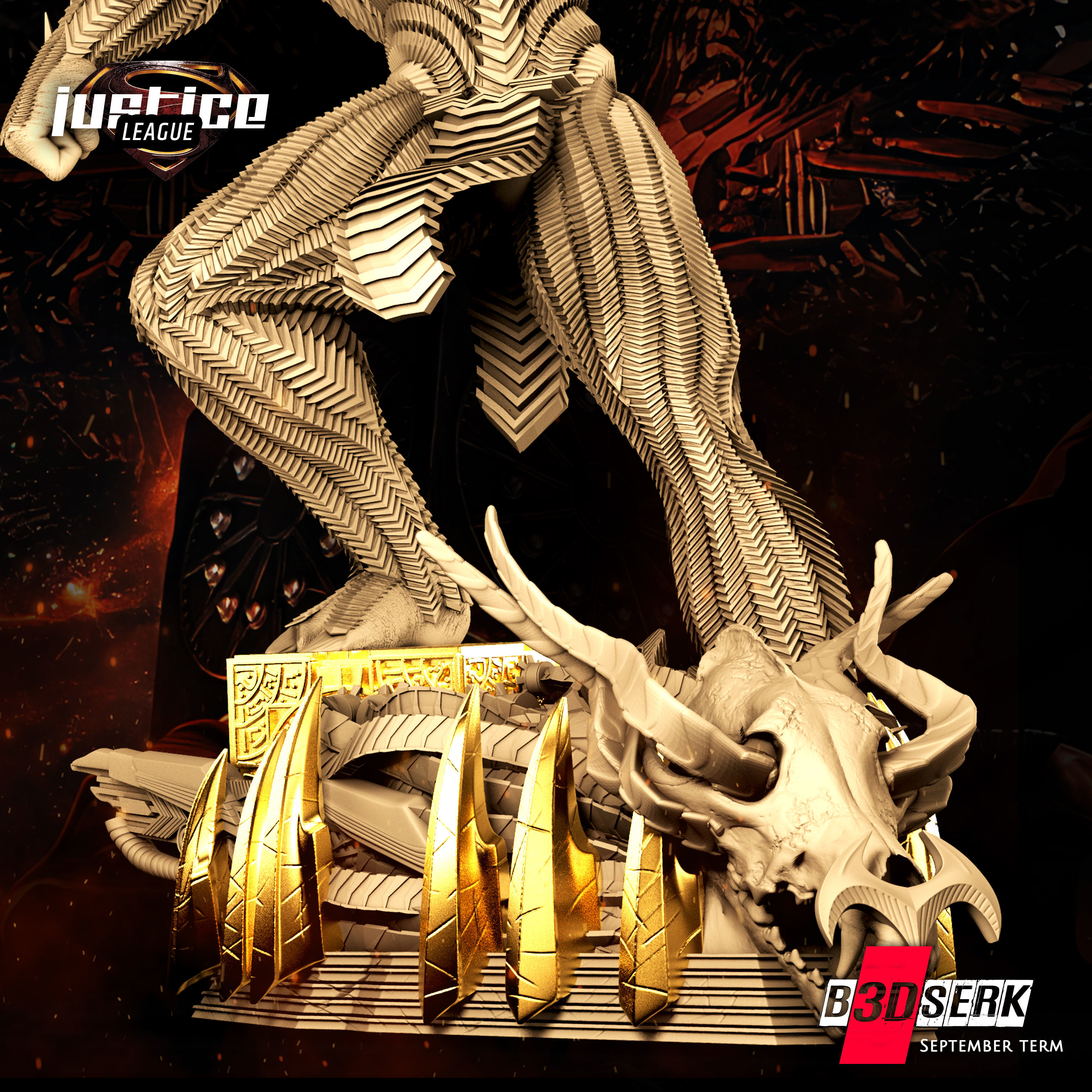 B3DSERK September Term Steppenwolf Sculpture 3D print model_11