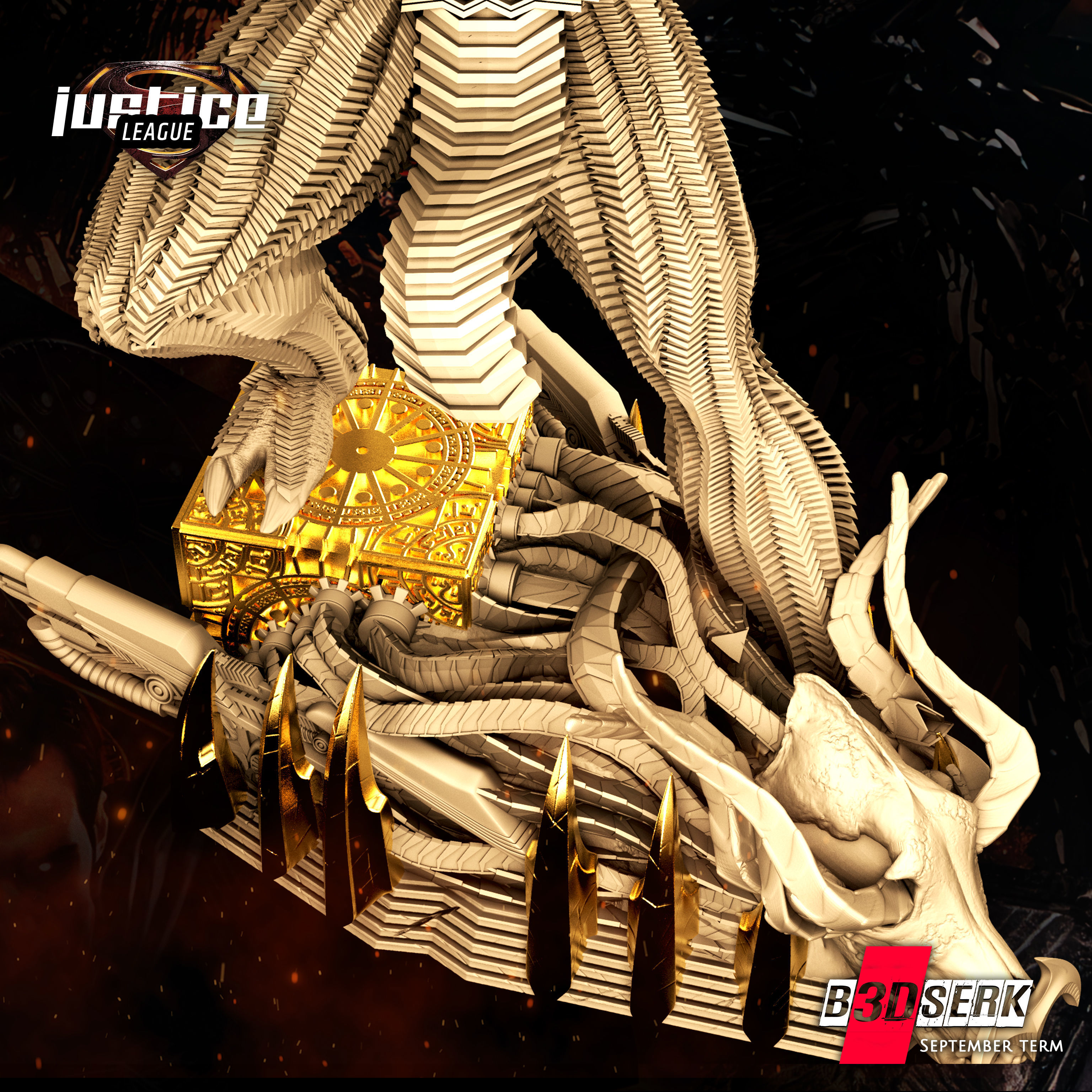 B3DSERK September Term Steppenwolf Sculpture 3D print model_12