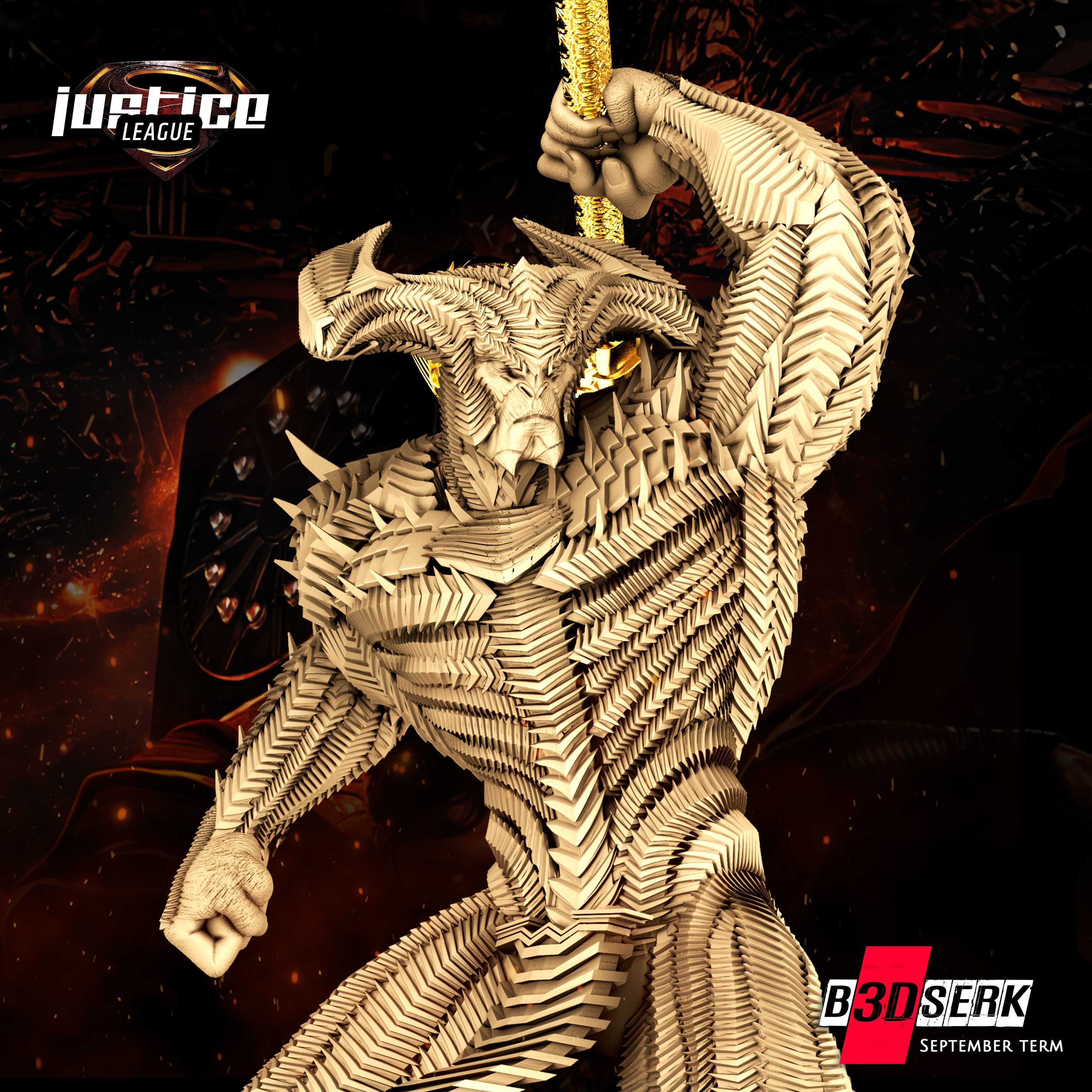 B3DSERK September Term Steppenwolf Sculpture 3D print model_8