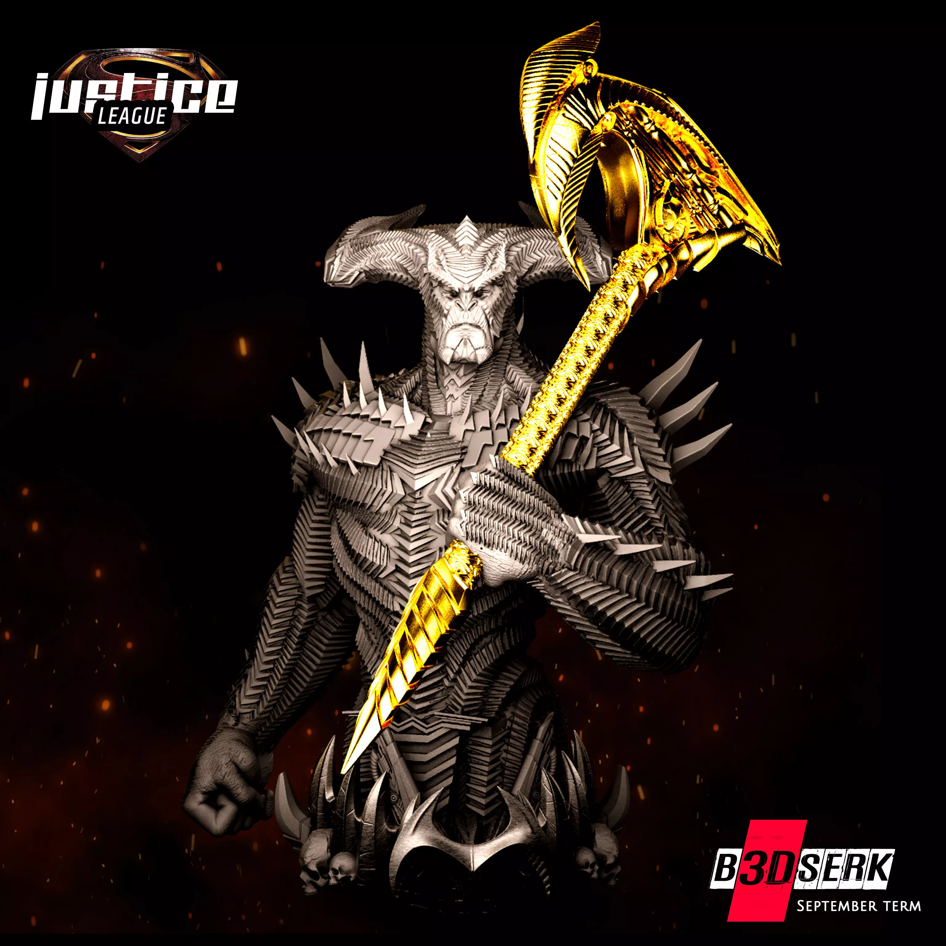 B3DSERK September Term Steppenwolf Bust 3D print model