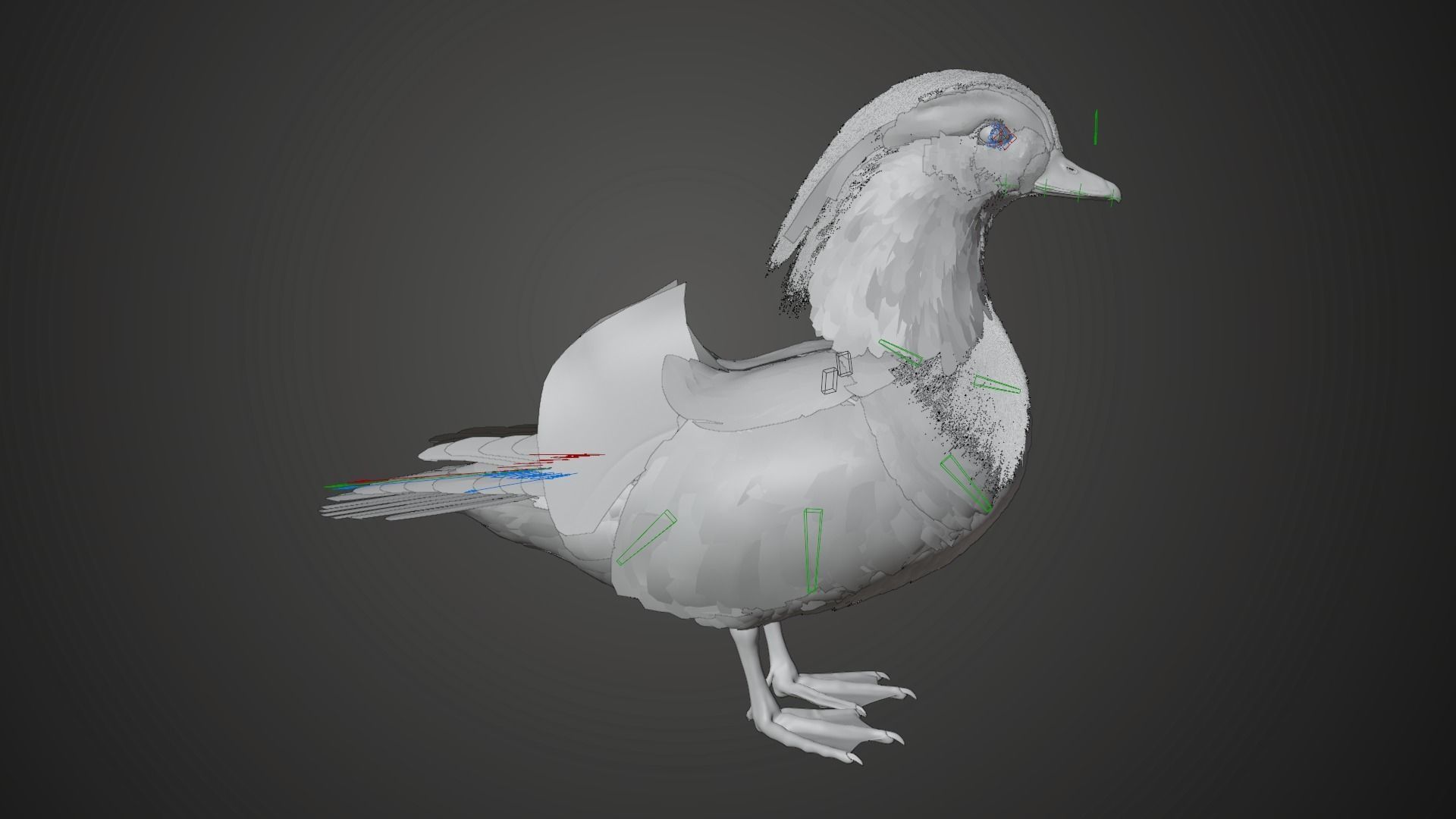 Mandarin Duck Male Animated VFX Grace 3D model_14