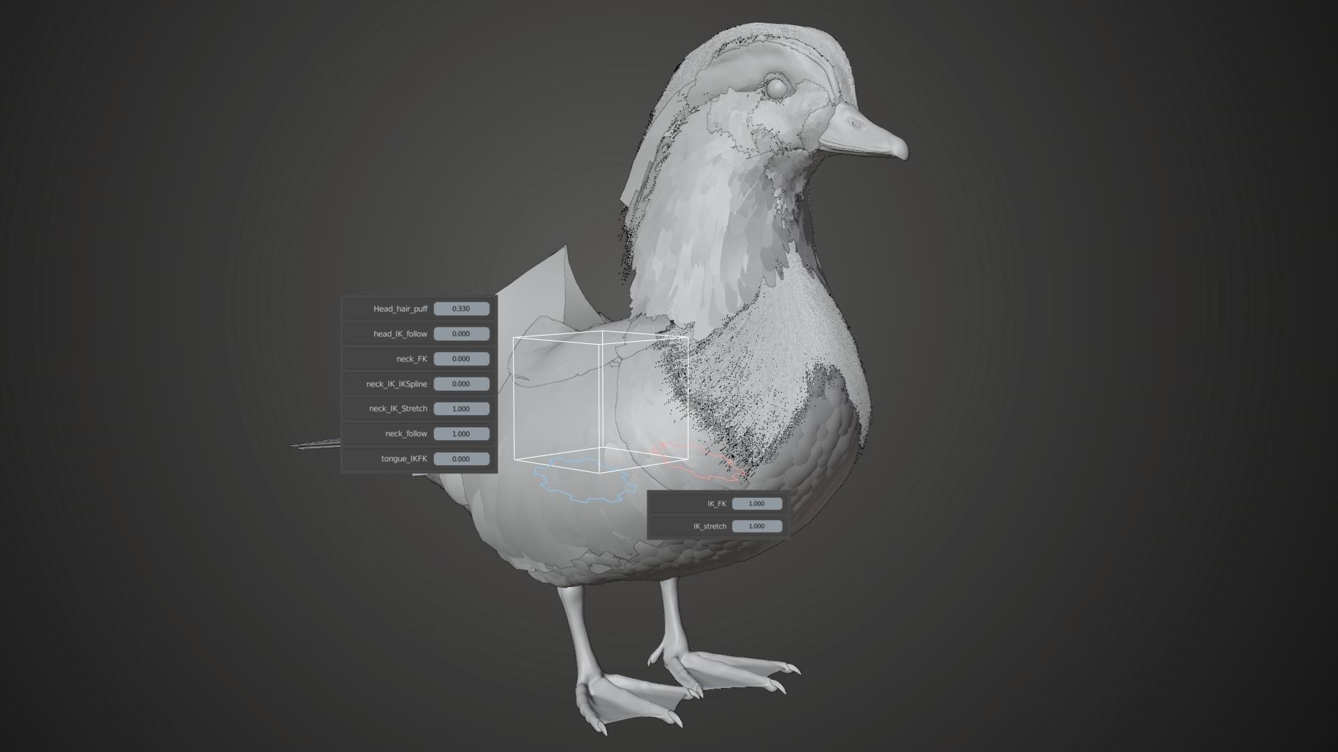 Mandarin Duck Male Animated VFX Grace 3D model_15