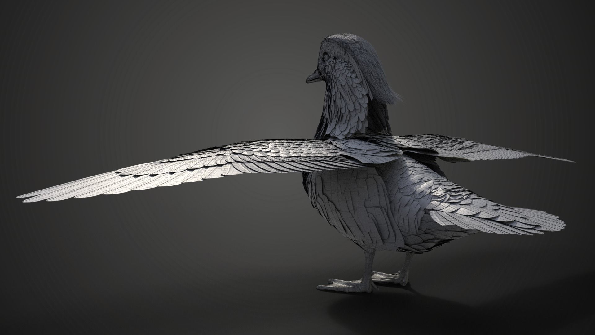 Mandarin Duck Male Animated VFX Grace 3D model_21