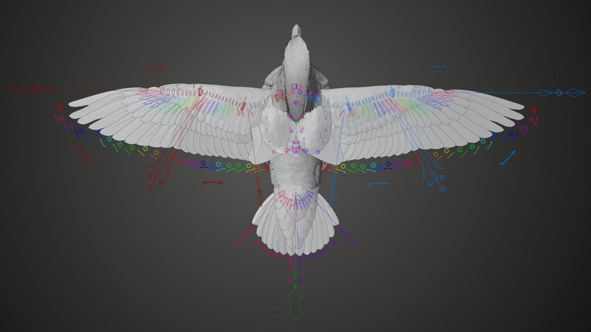 Mandarin Duck Male Animated VFX Grace 3D model_17