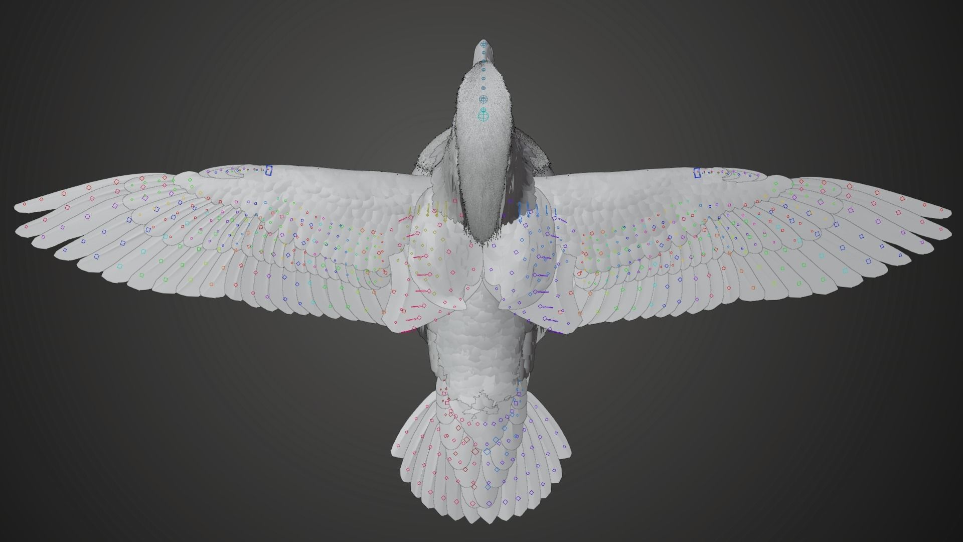 Mandarin Duck Male Animated VFX Grace 3D model_19