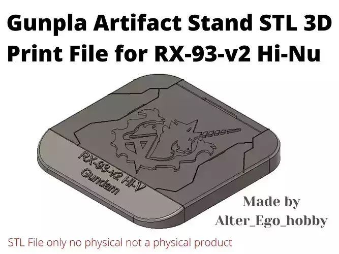 Gunpla artifact stand for Hi-Nu Gundam 3D print model