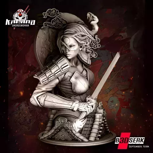 B3DSERK September Term Katana Bust