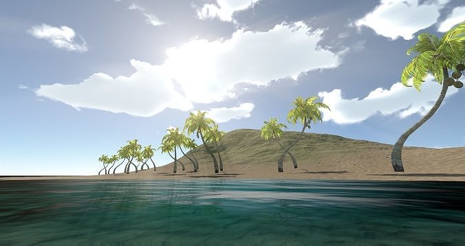 island tropical with palm trees Texture