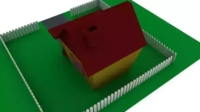 casa estilo cartoon 3D model
