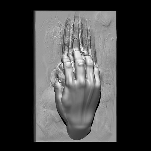 scratching hand - 3Dprintable STL 3D print model