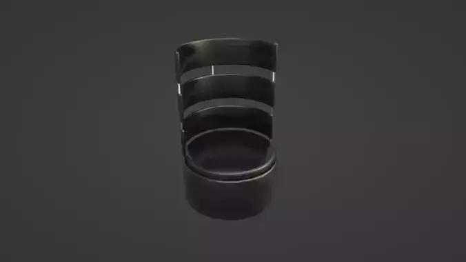 Leather Cylindrical chair Lowpoly PBR
