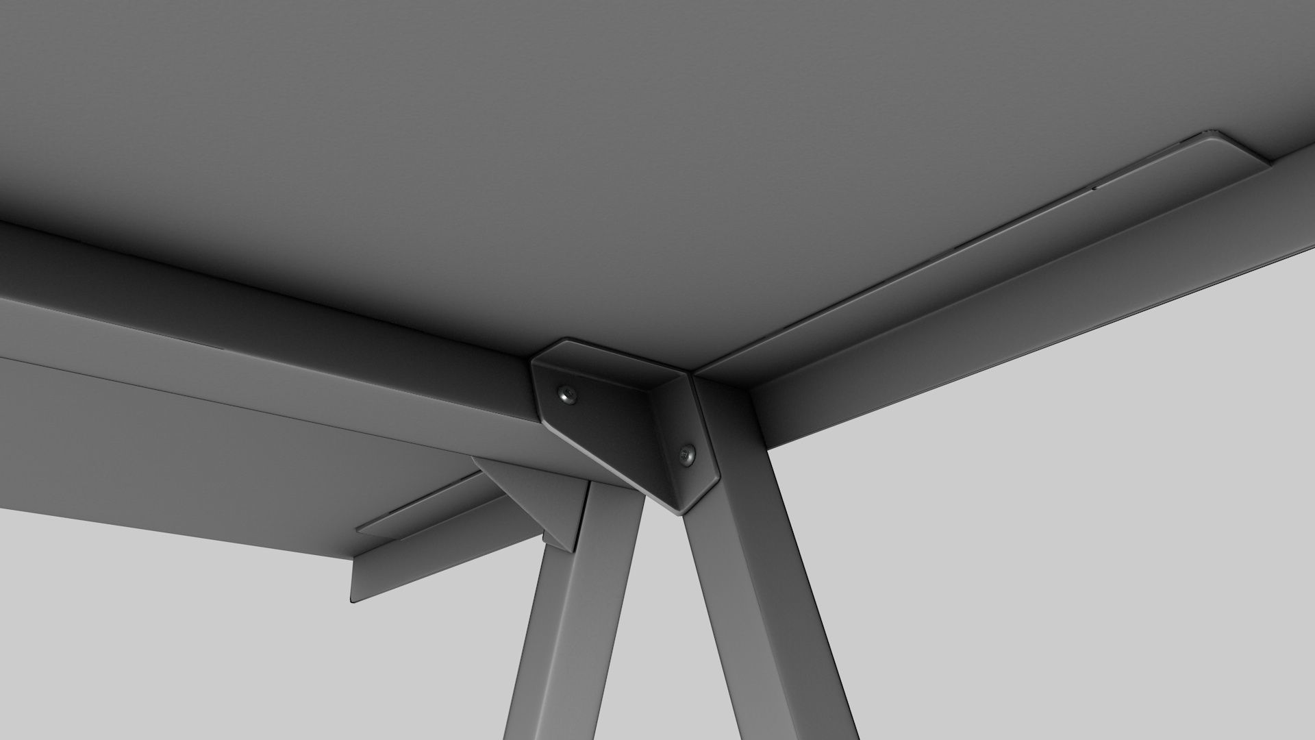 Table IKEA TROTTEN Low-poly 3D model_5