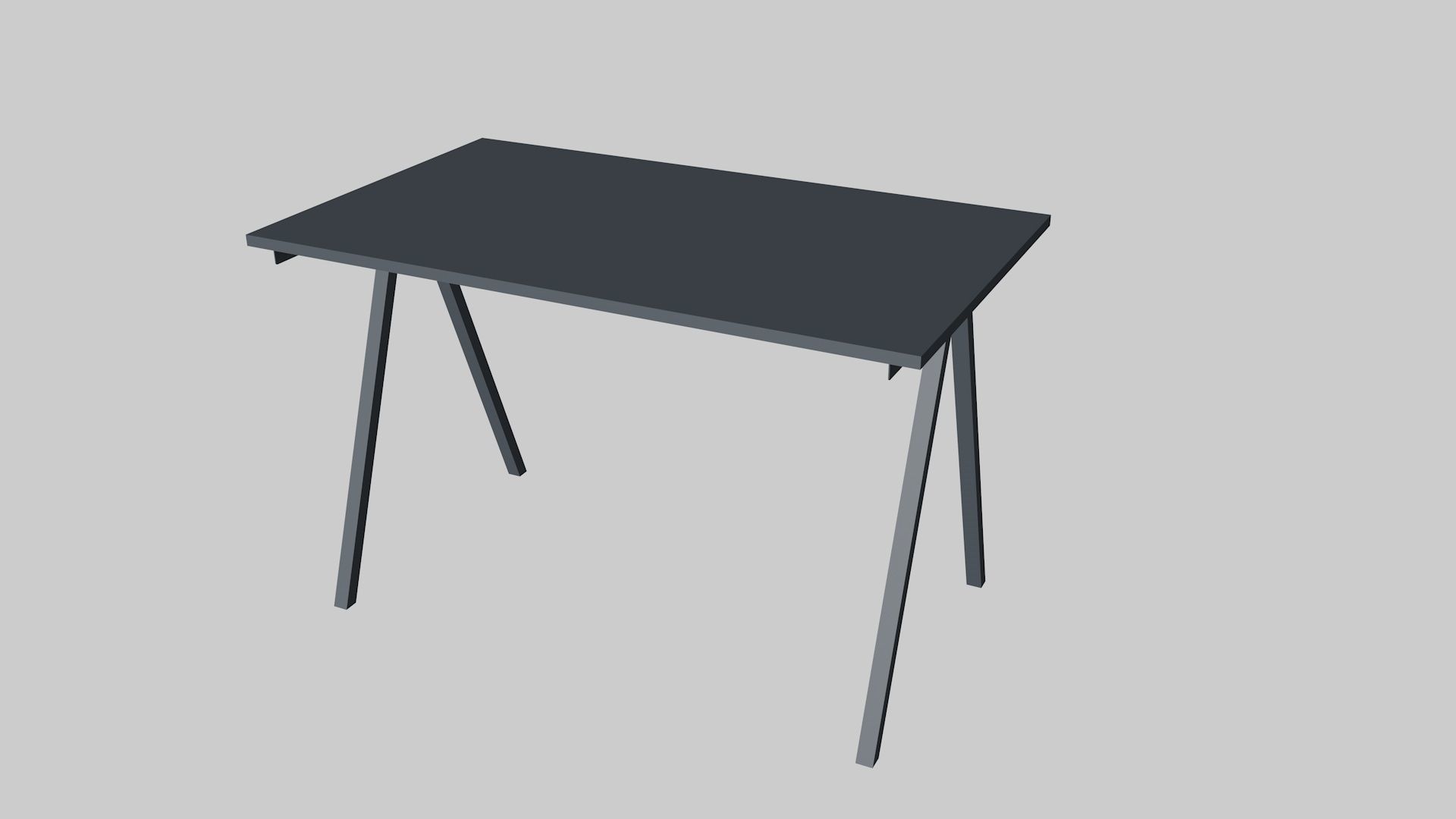 Table IKEA TROTTEN Low-poly 3D model_6