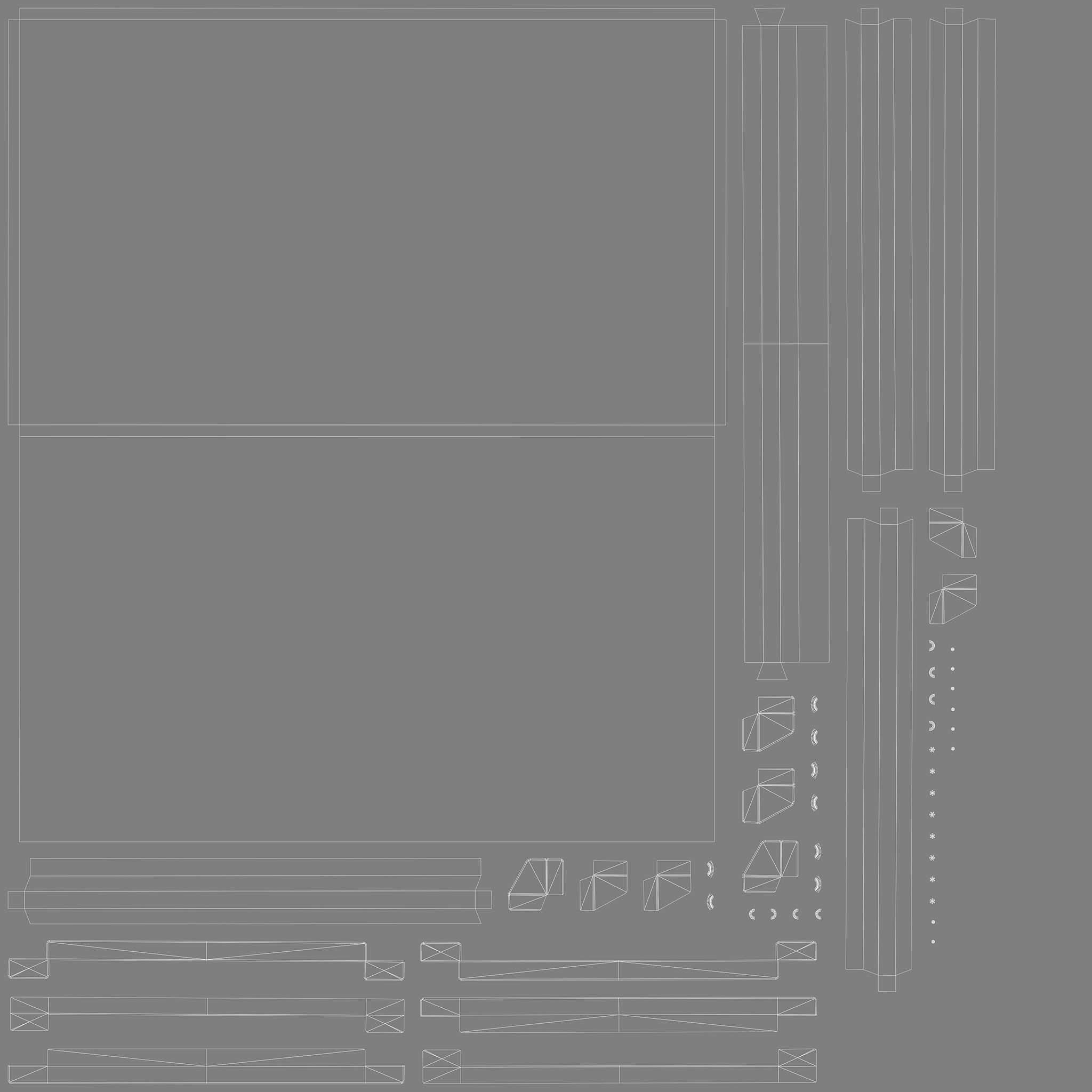 Table IKEA TROTTEN Low-poly 3D model_9