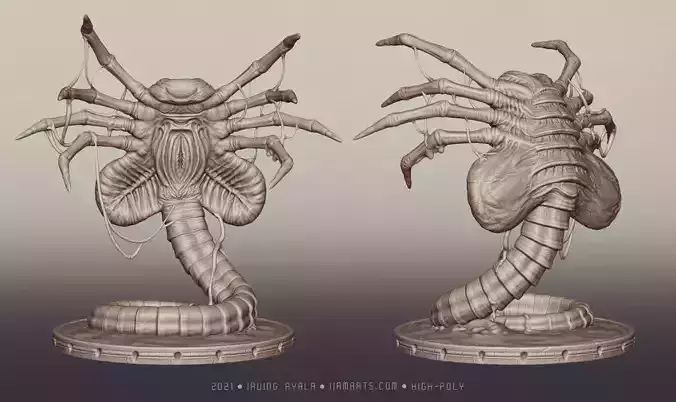 Xenomorph - Facehugger - Alien  3D print model 3D print model