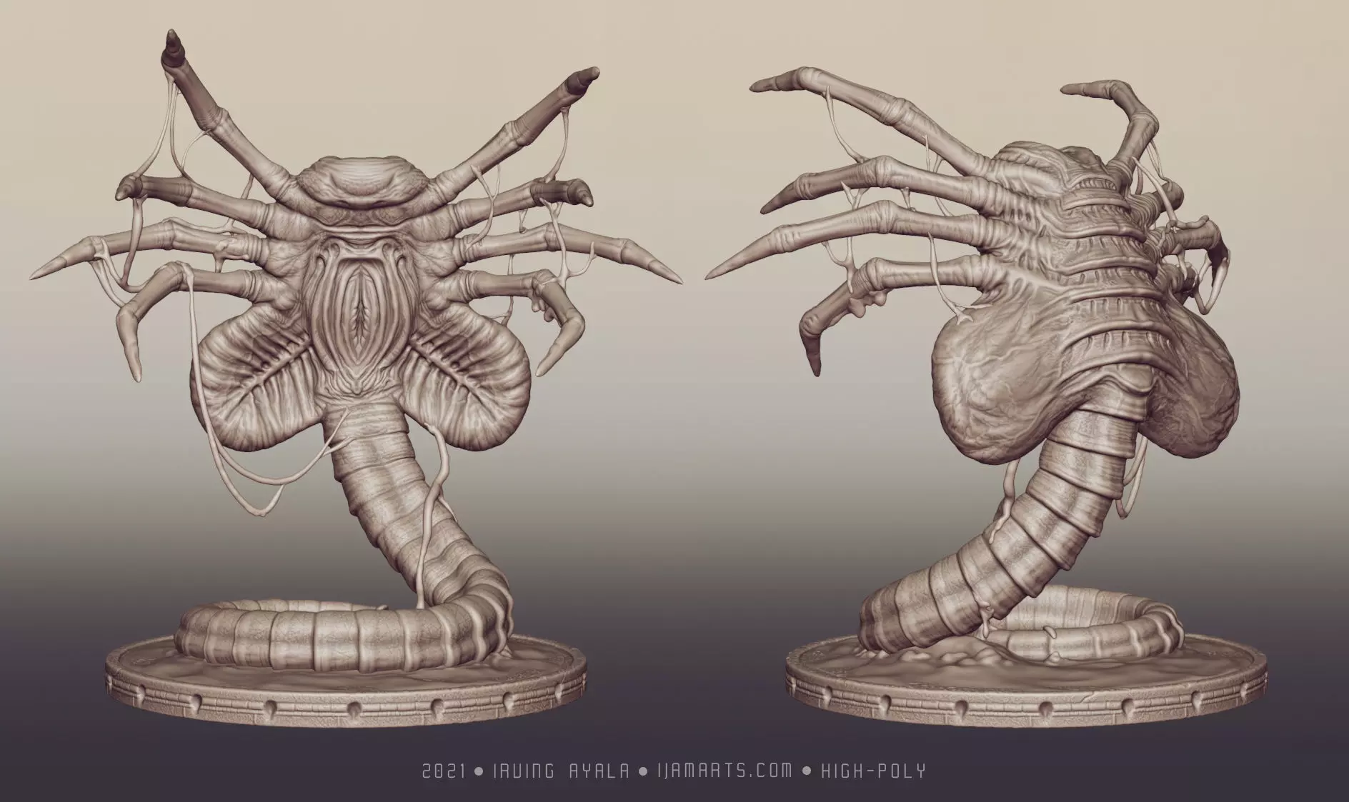 Xenomorph - Facehugger - Alien  3D print model 3D print model_0