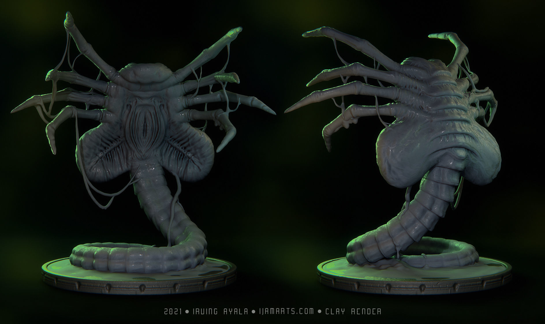 Xenomorph - Facehugger - Alien  3D print model 3D print model_2