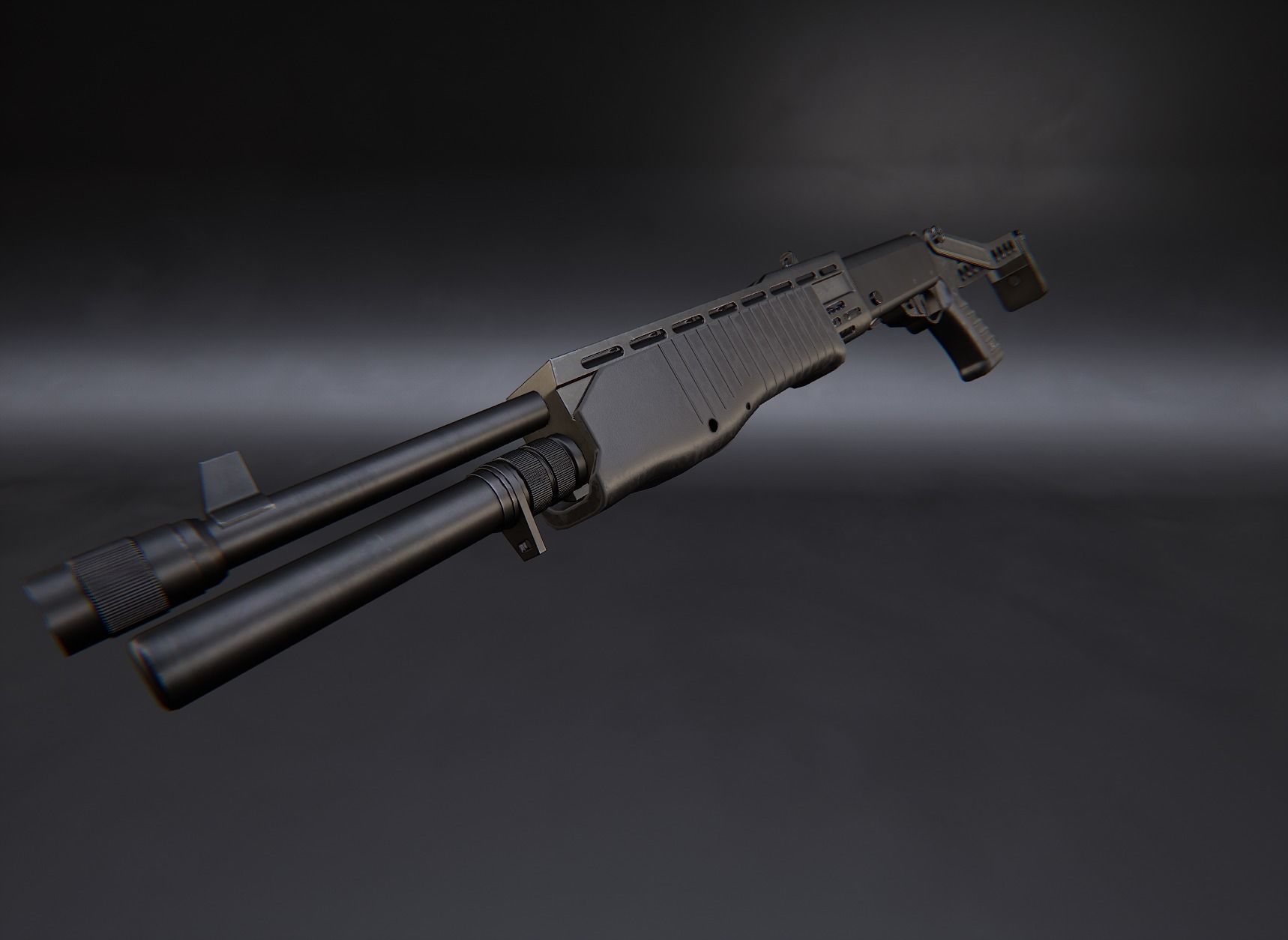 Modern AAA Shotgun Pack Game Ready PBR Low-poly 3D model_34