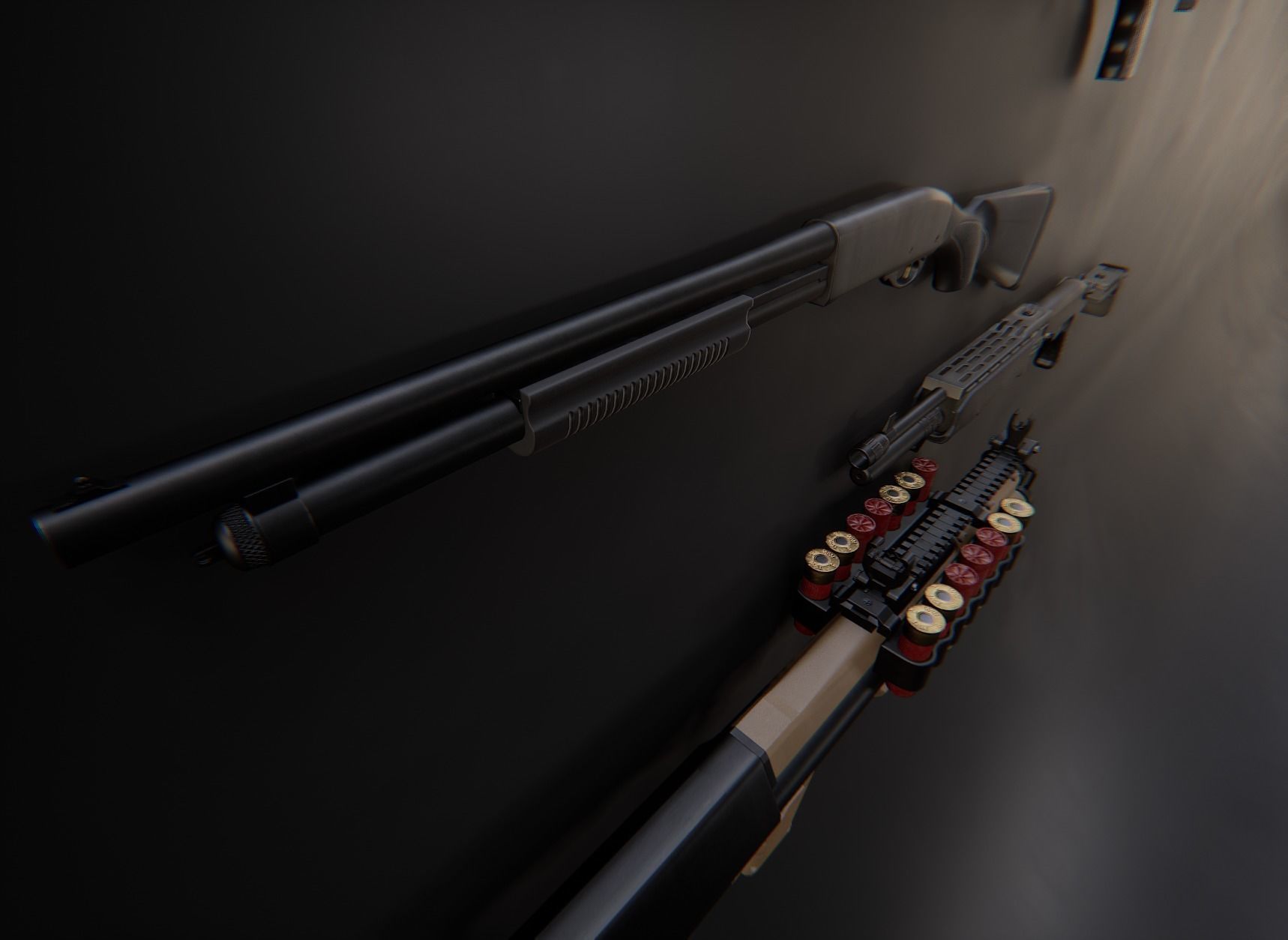 Modern AAA Shotgun Pack Game Ready PBR Low-poly 3D model_19