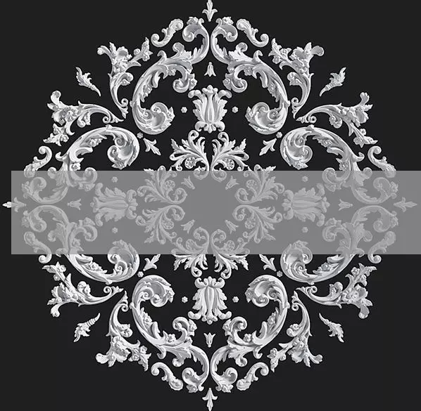 decorative plaster vol 3 Low-poly 3D model_0