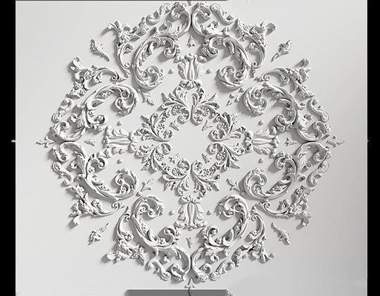 decorative plaster vol 3 Low-poly 3D model_2