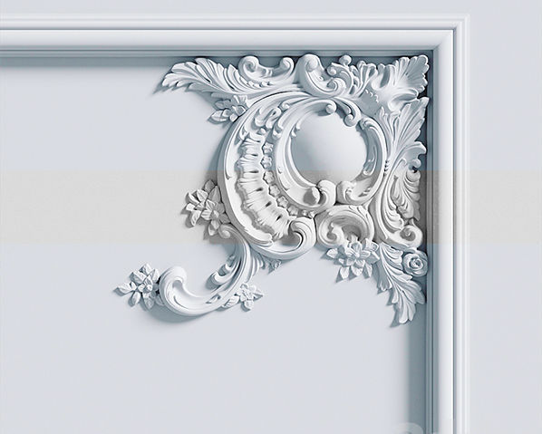decoration plaster for wall and floor Low-poly 3D model_2
