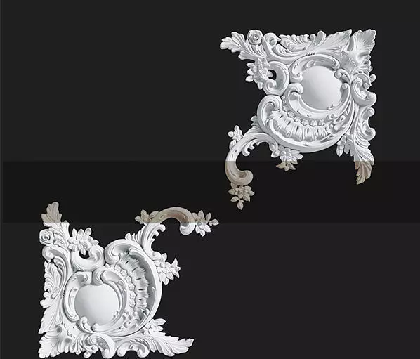 decoration plaster for wall and floor Low-poly 3D model_0